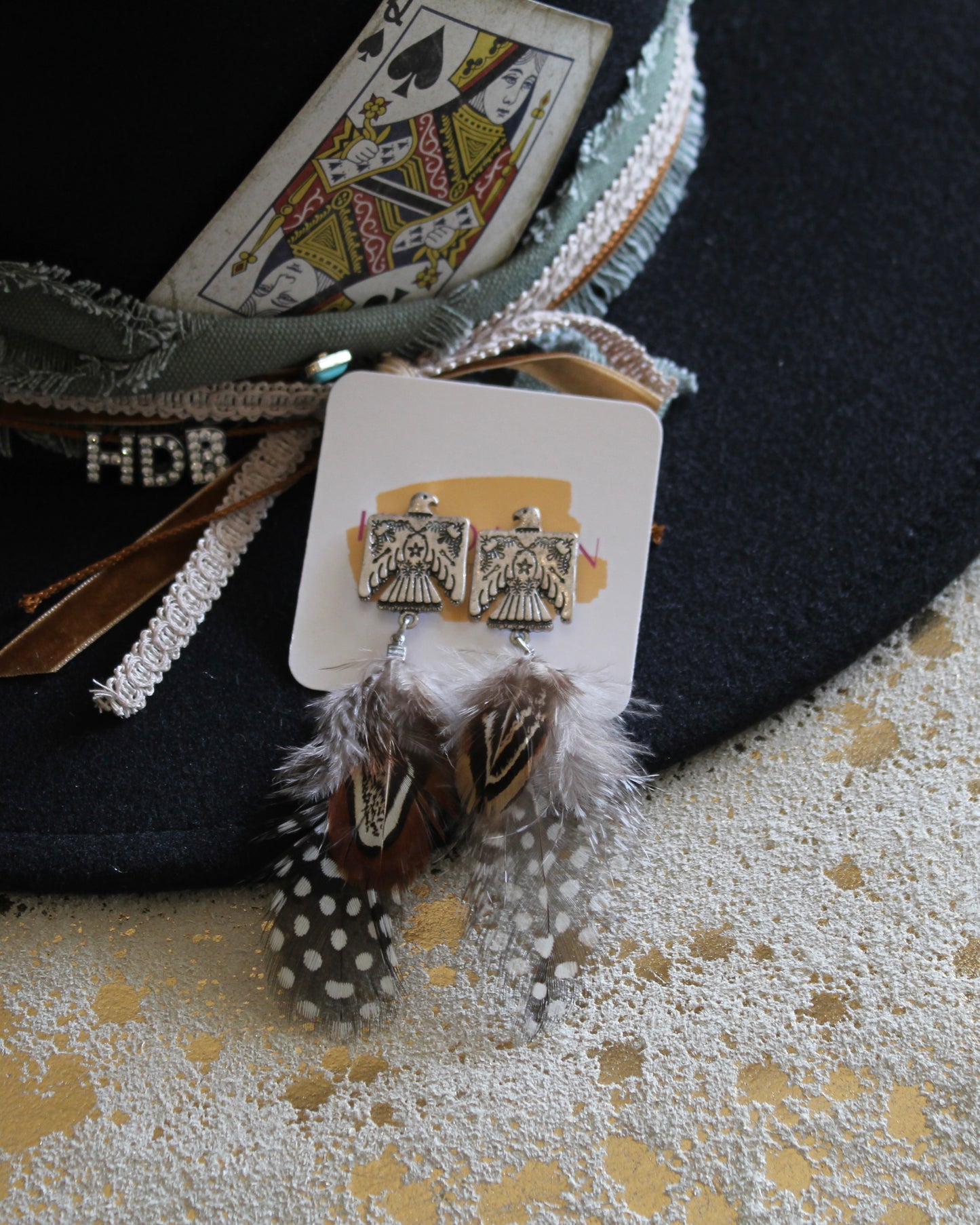 Thunderbird & Feathers Earrings