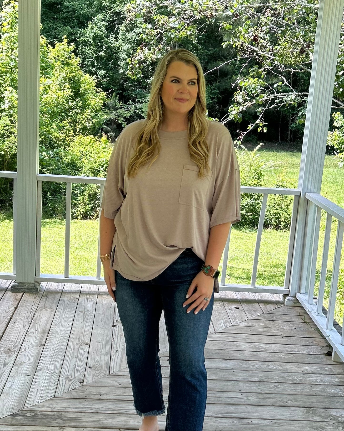 The Boyfriend Tee - Pearl Grey
