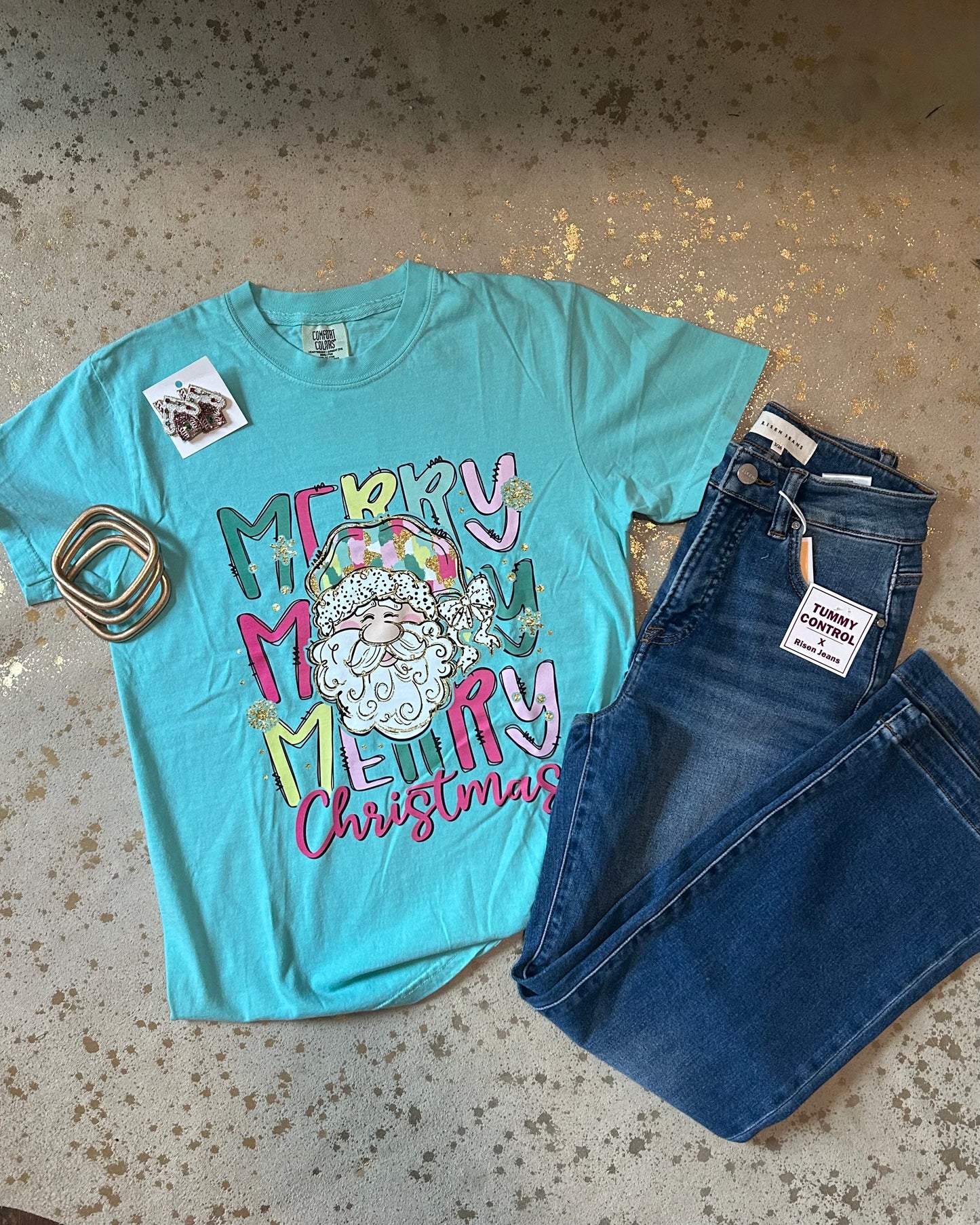 Merry Merry Merry Santa Tee