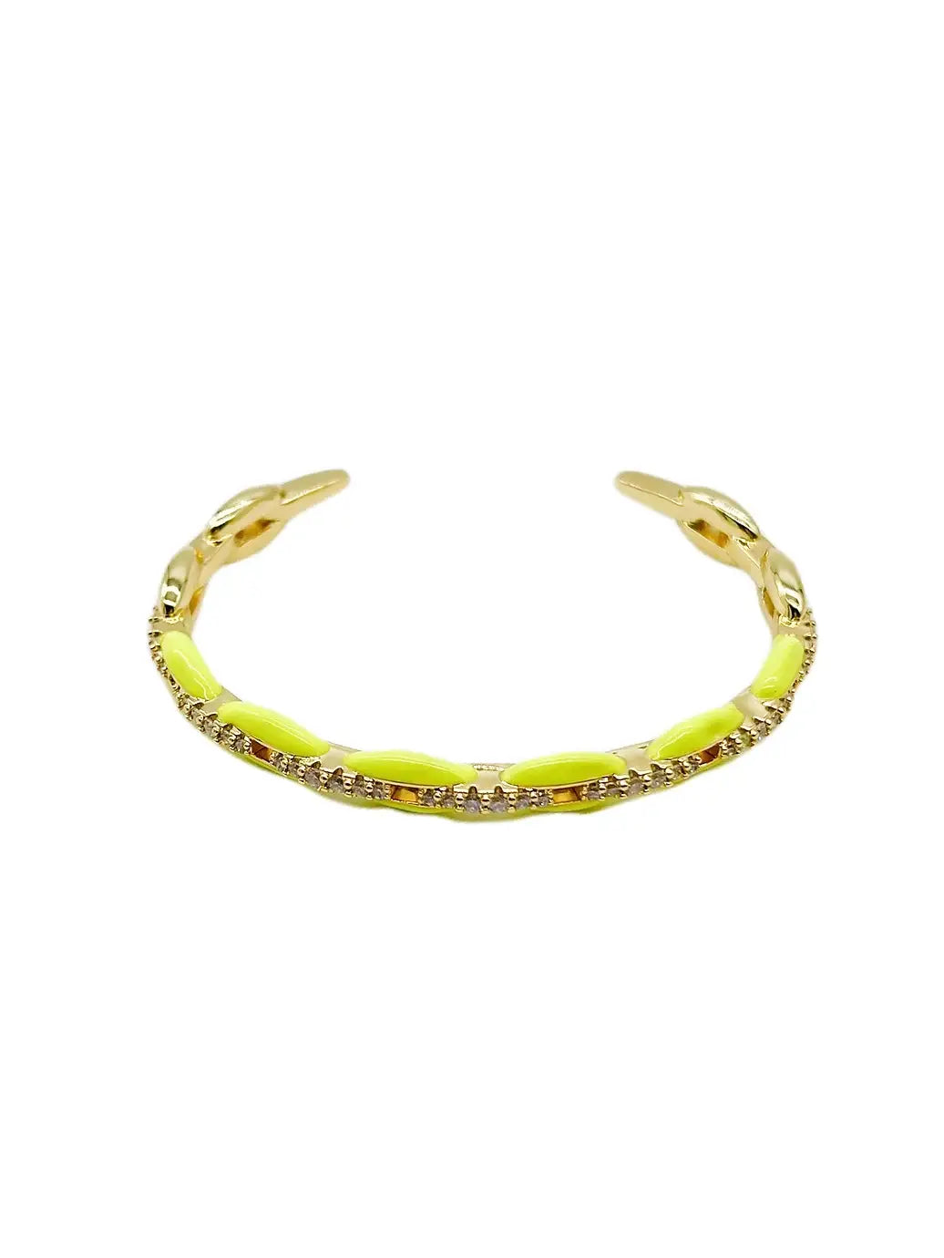Neon Yellow Braided Bangle