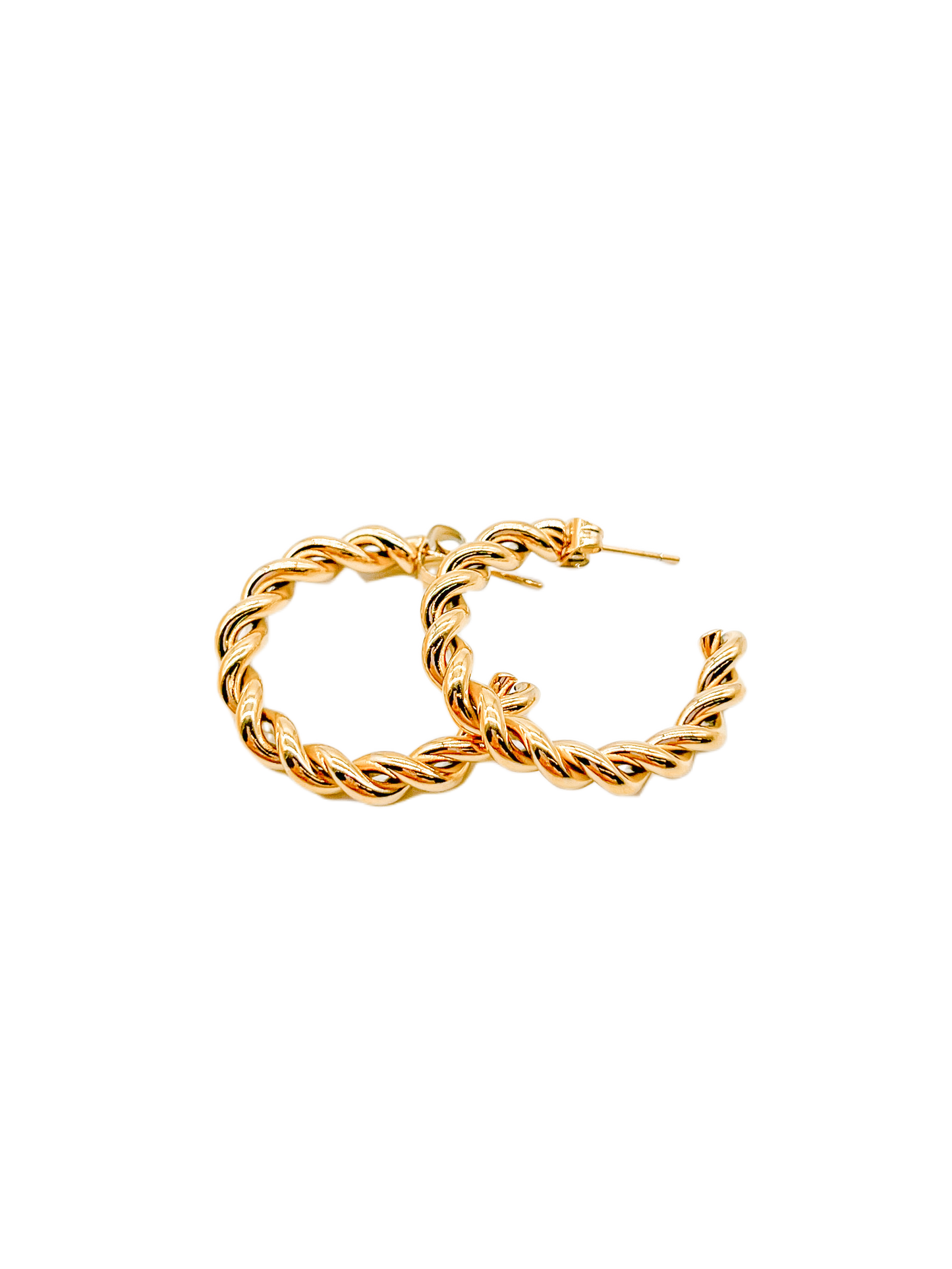 Medium Twisted Hoops
