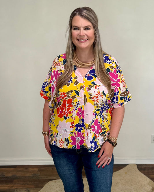 Flirty In Floral Top