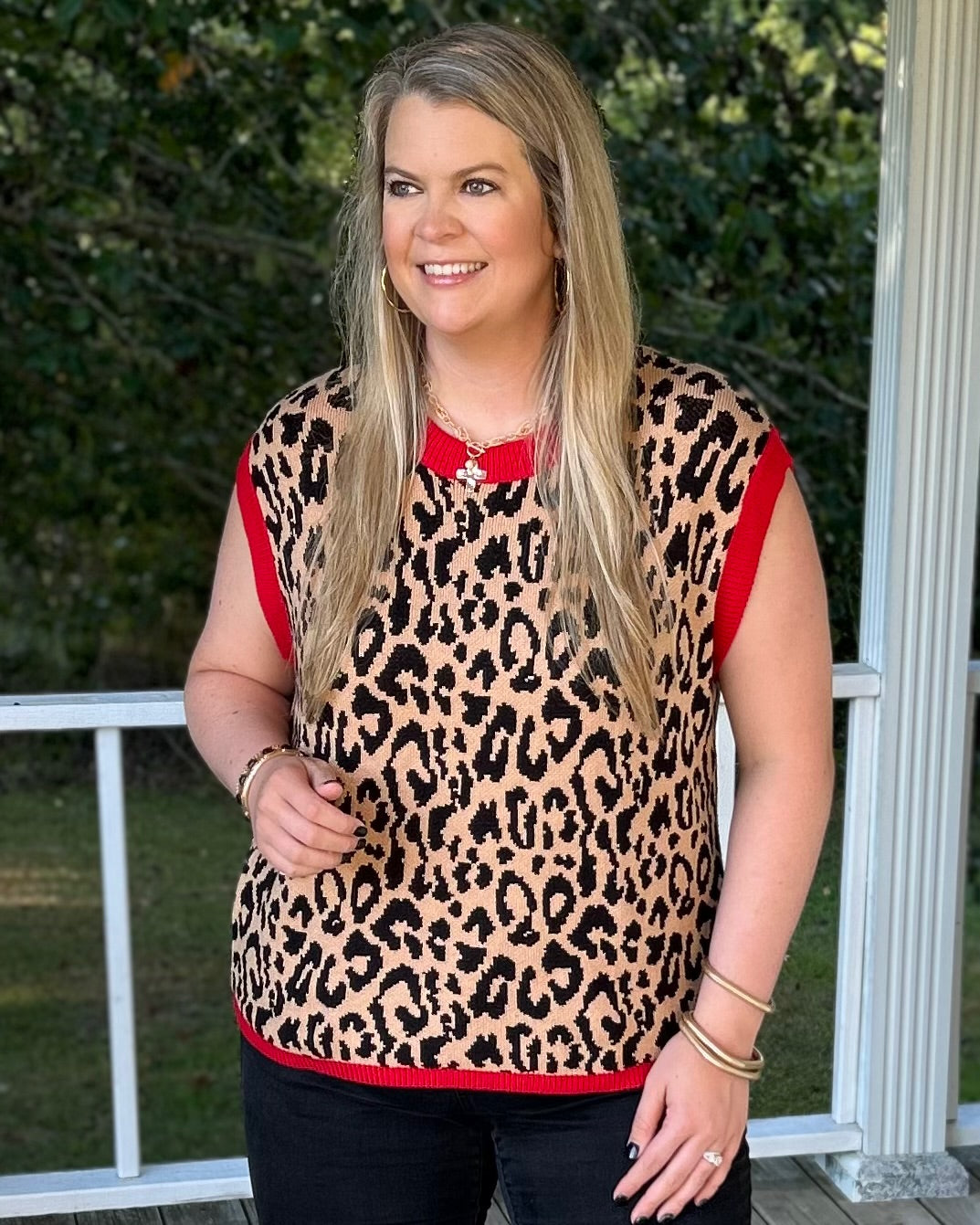 Leopard Sweater Vest