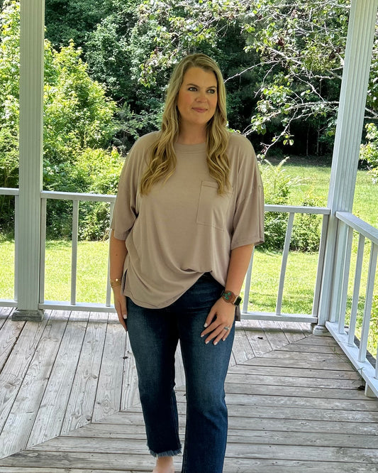 The Boyfriend Tee - Pearl Grey