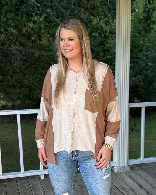 Oversized Patchwork Top