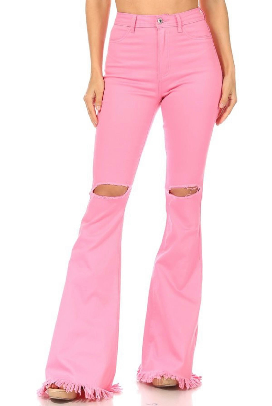 Pink Flare Jeans