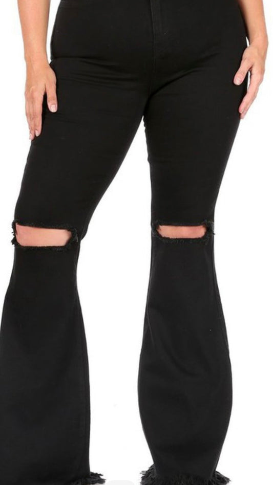 Black Flare Jeans