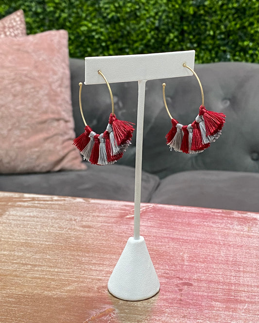 Hail State Tassel Earrings