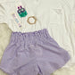 Lavender Seersucker Smocked Shorts