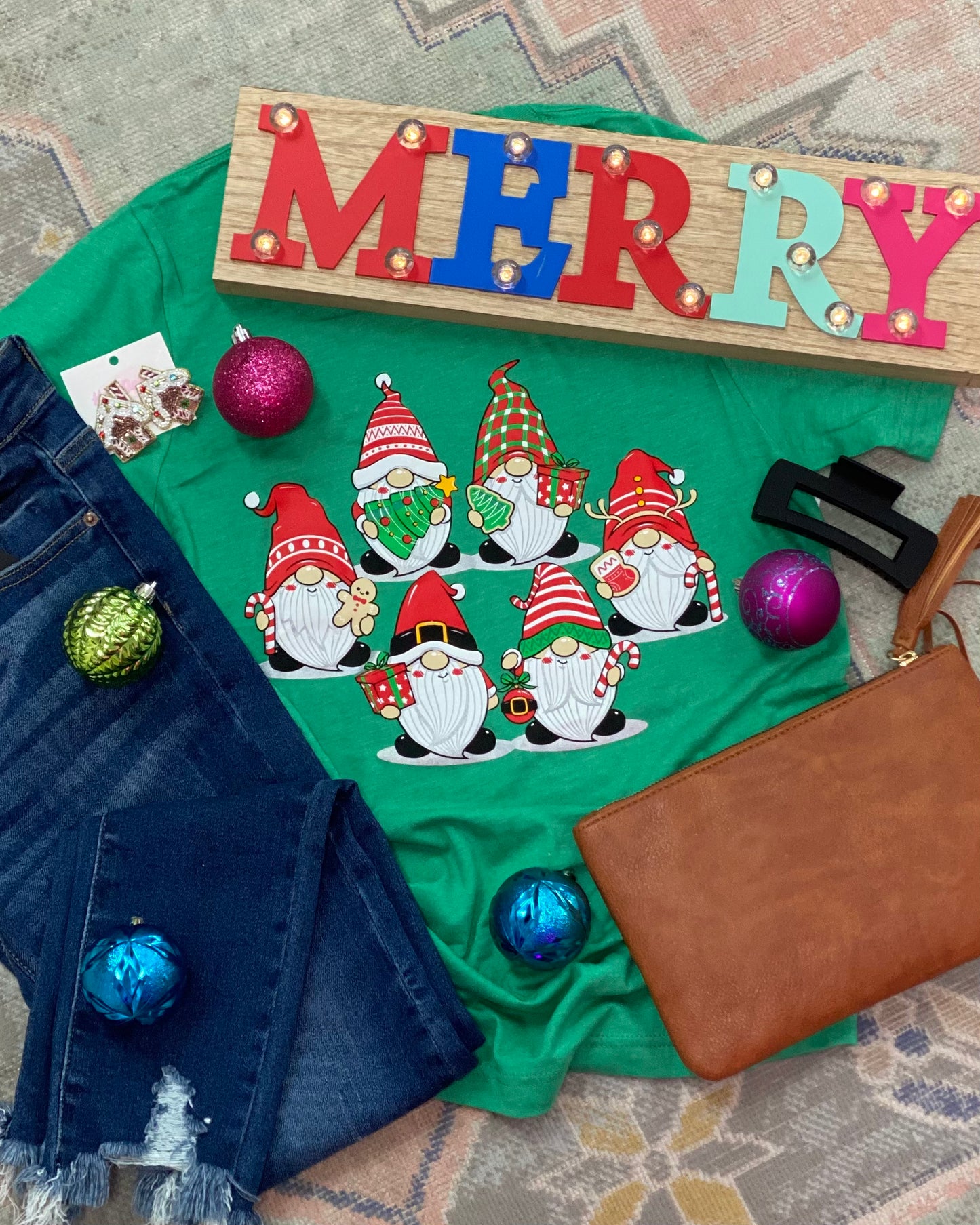 Green Santa Graphic Tee